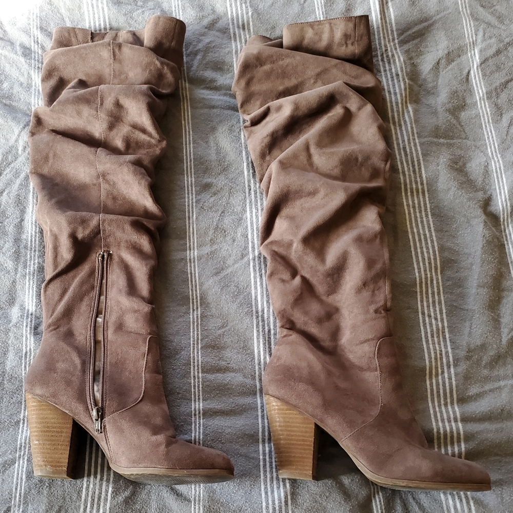 Carlos Santana over the knee slouch boots